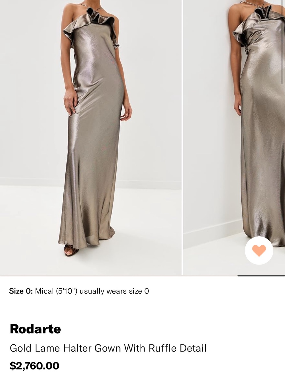 Rodarte Halter Gown With Ruffle Detail- size 2 NWT, sold out!!!